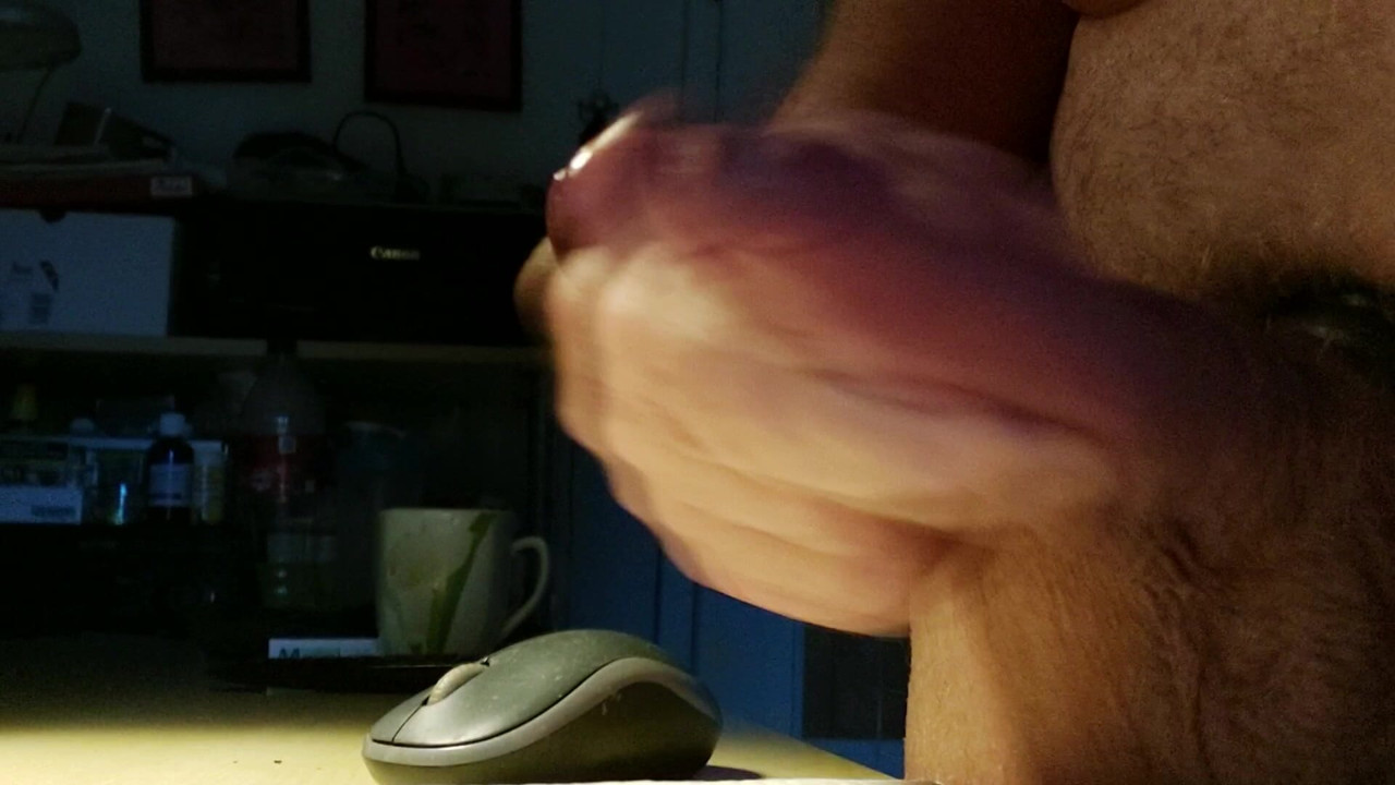 Daddy jerks out his cum