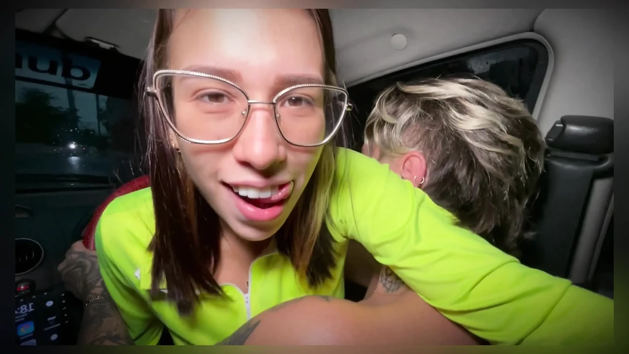 I Pay the Uber with a Blowjob and Fuck in the Parking Lot of My Building