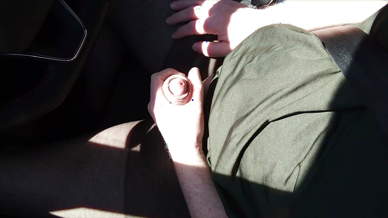 Sexy Break with the Car in Black Pantyhose