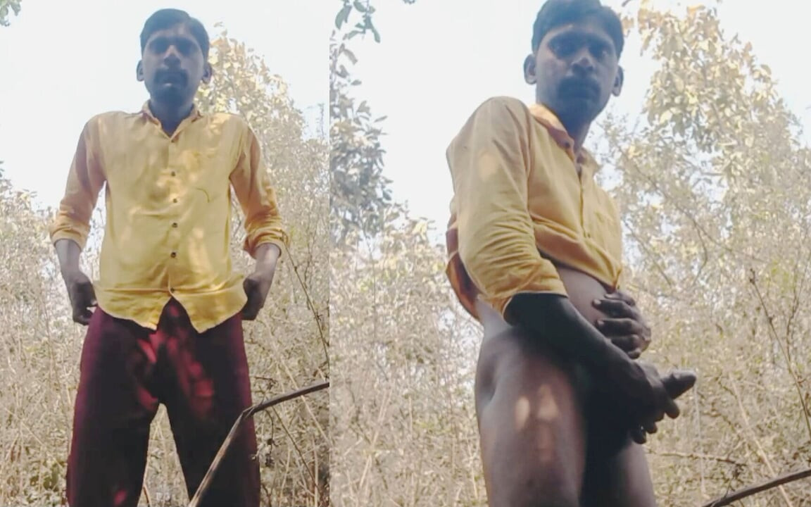 Rajesh Playboy 993 Outdoor Masturbating Big Cock and Cumming. Spanking Butt Stroking Cumshot