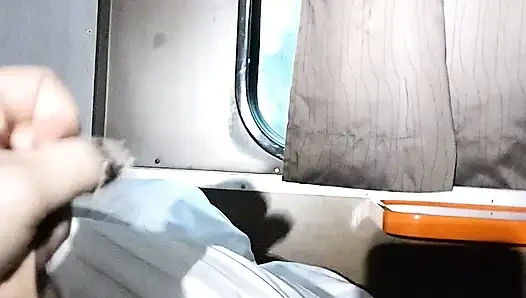 Masturbating in a train.