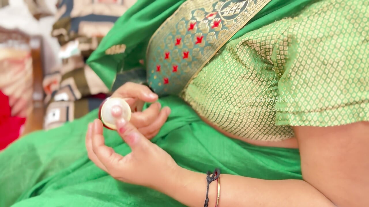 Naughty Stepbrother Shows Condom to Horny Desi Chachi & Fucks Her Hard