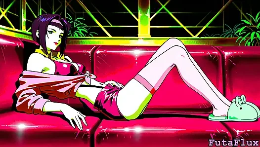 Futanari Faye Valentine - Masturbating, Cumshots, Self-sucking, more!
