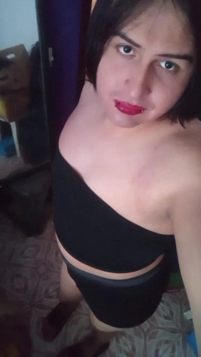 Transvestite closet slut fantasizing going out to the street to work as a prostitute