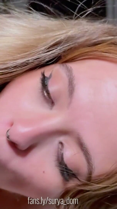 Hot blonde stepsister loves to make deep throat and be degraded | Clip 1