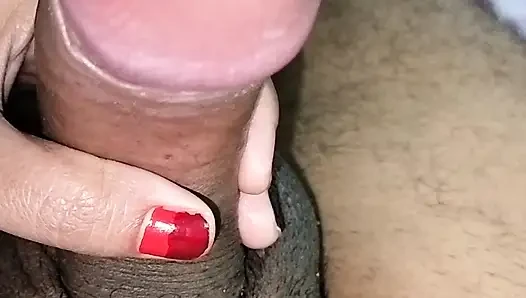 Hot Indian wife masturbated with her hands