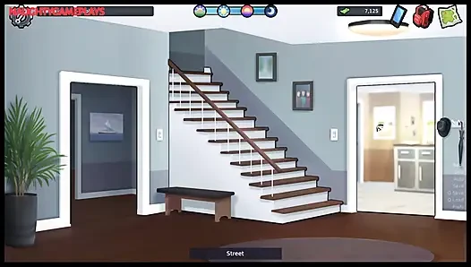 Freundin mitbewohnerin gibt dem geilen perversen mann einen schönen orgasmus mit massivem schwanz - summertime saga von dark N wirt