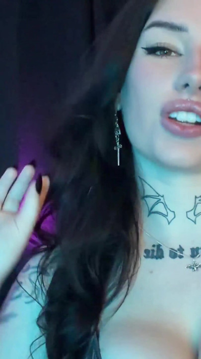 Goth Girl massive tits JOI, how long can you last? | Clip 2