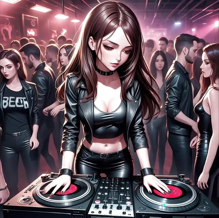 Anime Sexy DJ Synthwave Retrowave Electro AI
