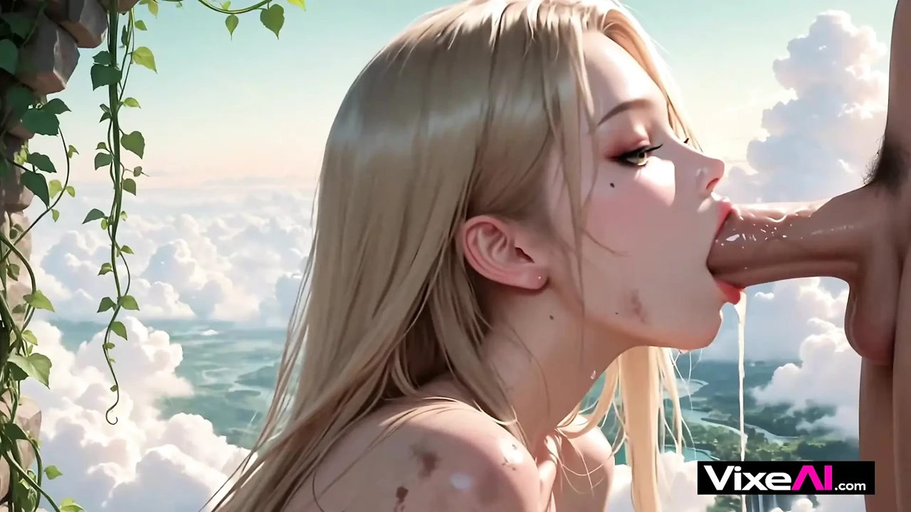 Blonde Hottie Spread in Petals, Fucked Deep and Cum Soaked AI Generated