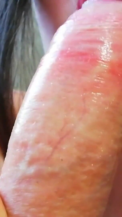 Captivating moment from "Incredibly sloppy blowjob with cum in mouth close-up"