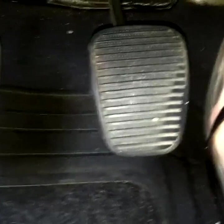 Revving and Pedal Pumping in Black Flip Flops