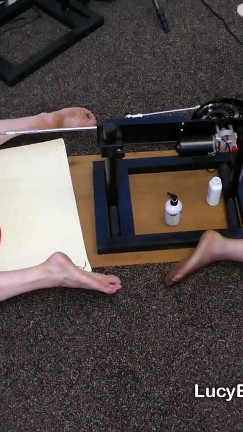Amazing Fucking Machine Double Dildo Duel | Clip 2