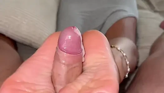4K Privater Dirtytalk Footjob Von Blonder MILF Mit Rosa Langen Zehennägeln, Kommt Auf Sohlen
