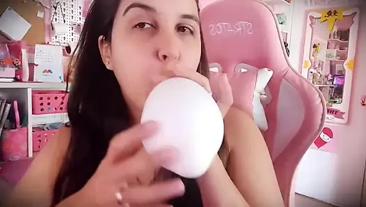Geschwollene backen blasen auf dem ballon - bunny Looner