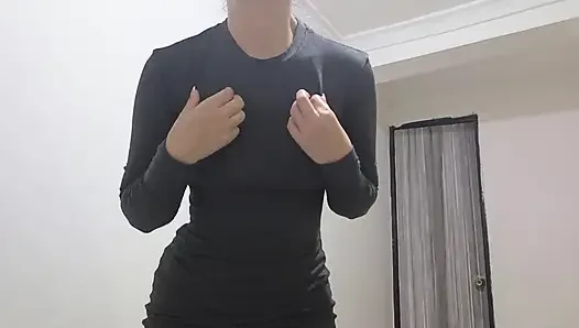 Sesi bugar & gaya gaun angkuh haul grey di rumah