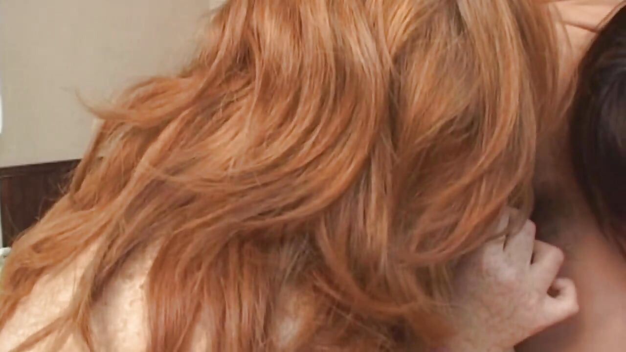 Redhead fat girl fucking with a milf and a hard big cock