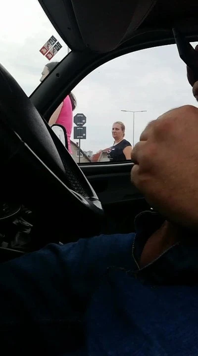 flashing in the car ( caught jerking ) 1