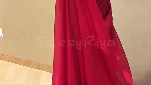 Sassy Riya Wearing Saare