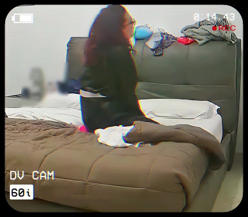 Roberta caught masturbating at home alone