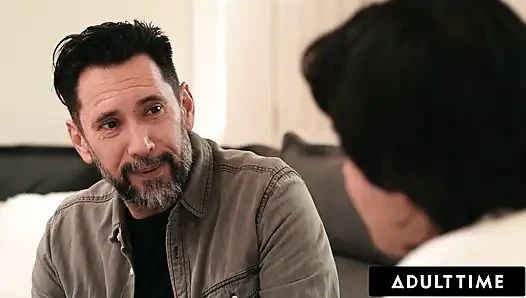 ADULT TIME - Virgin Boy Teams Up With Stepdad To Fuck Horny Blindfolded Stepmom Dana Vespoli