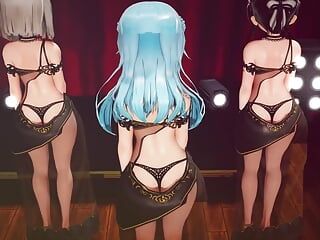 Mmd R-18 anime lányok szexi táncos klipje 287