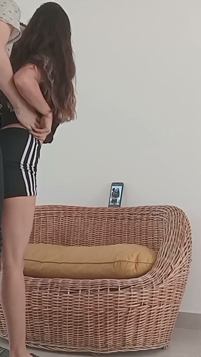 Perverse stepbrother I can't stand the temptation to see me dance and he approaches me and takes out his penis and ends up fucking me hard | Clip 1
