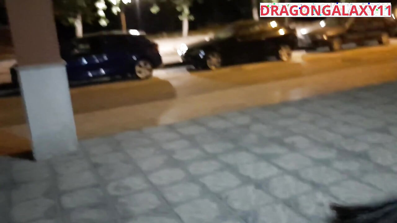 (risky public) Latina college flashing tits in the street and jerk off