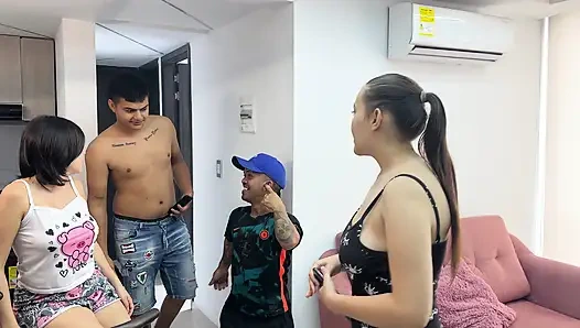 GAME TURNS INTO A HOT SEX SESSION, PARTNER SWAPPING - THINGS GET WILD AND FULL OF HOMEMADE SEX PASSION