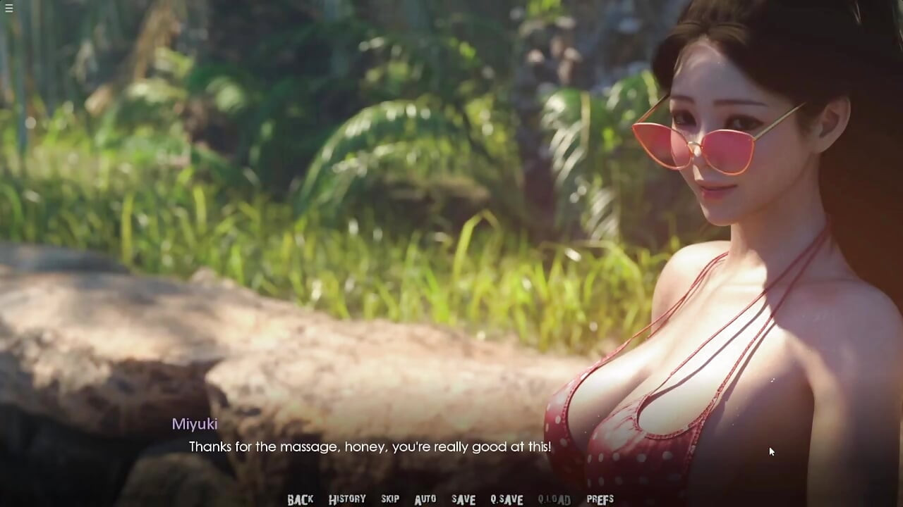 해변에서 의붓여동생과 함께하는 일본 비키니 새엄마 마사지