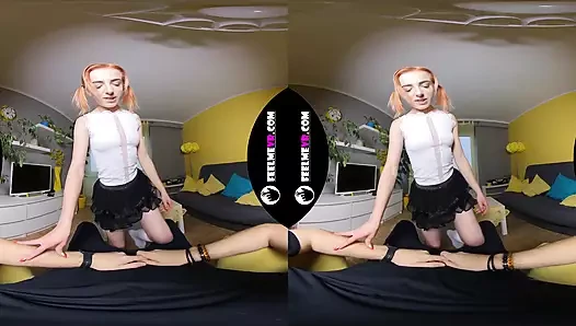 Thumbelina sexy redhead lapdance vr180