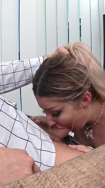Jaw-dropping moment from "LOAN4K. Family couple came to get a loan and wife decided to fuck with a manager right there"