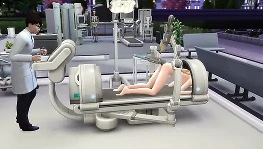Doctor can't resist beautiful patient. The Sims