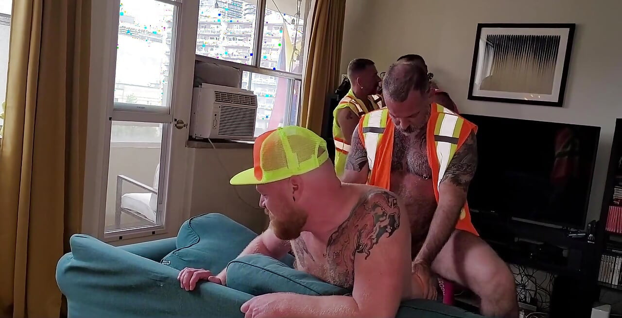 Construction Worker Coffee Break Gangbang