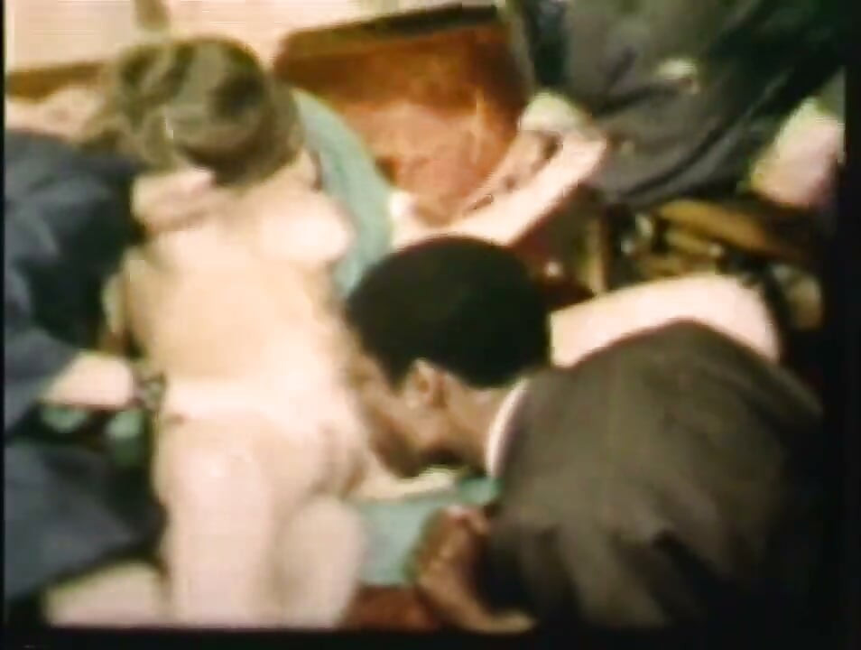 Wild vintage foursome in the prison