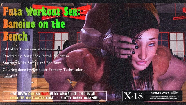 Futa Workout Sex: Banging on the Bench (PMV)