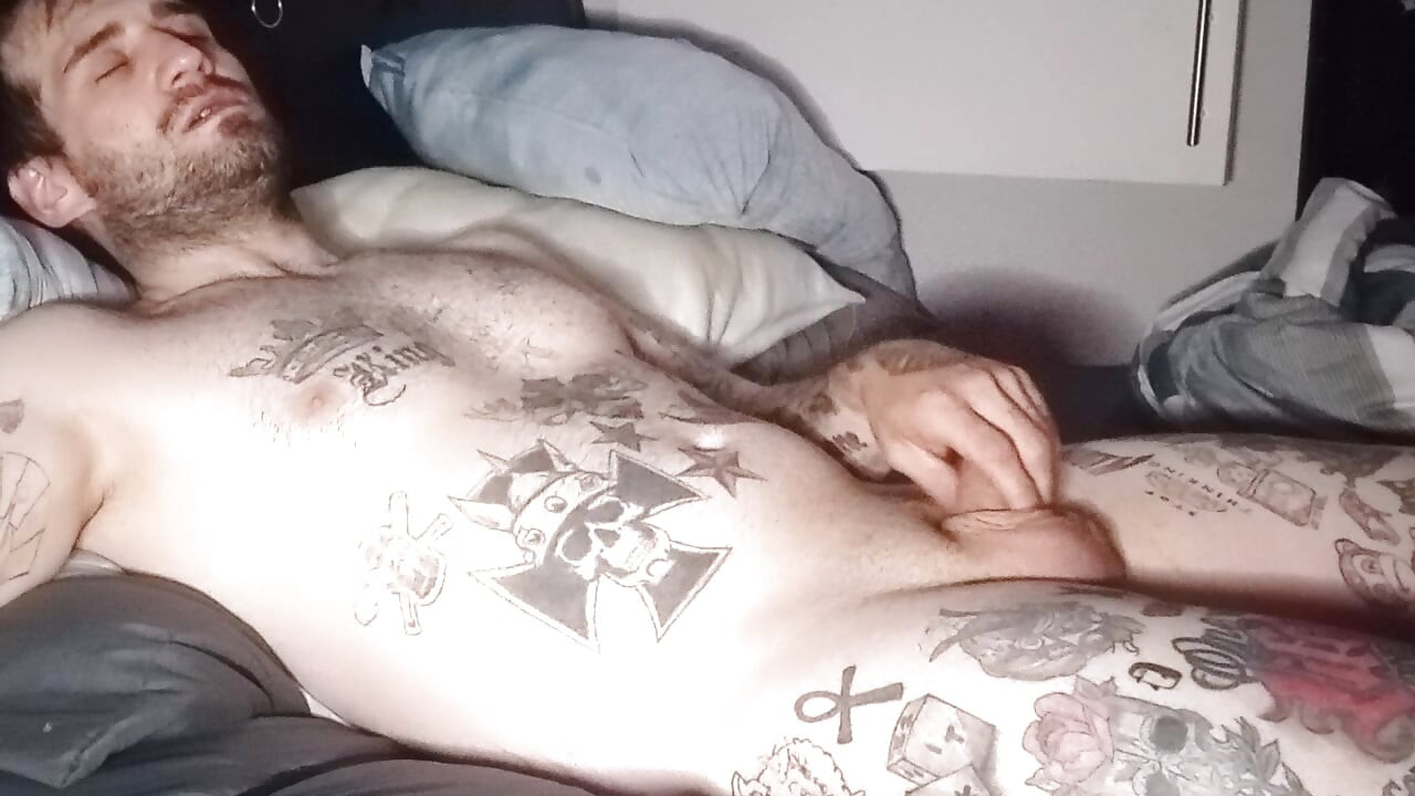 Hot guy rubbing his cock so nicely