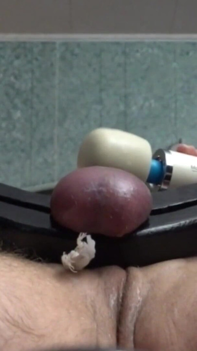 Male Slave in the Ball & Wrist Stock with Machine Fuck & CBT | Clip 2