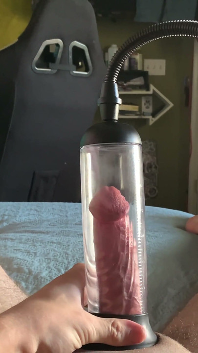 Playing with My New Penis Pump