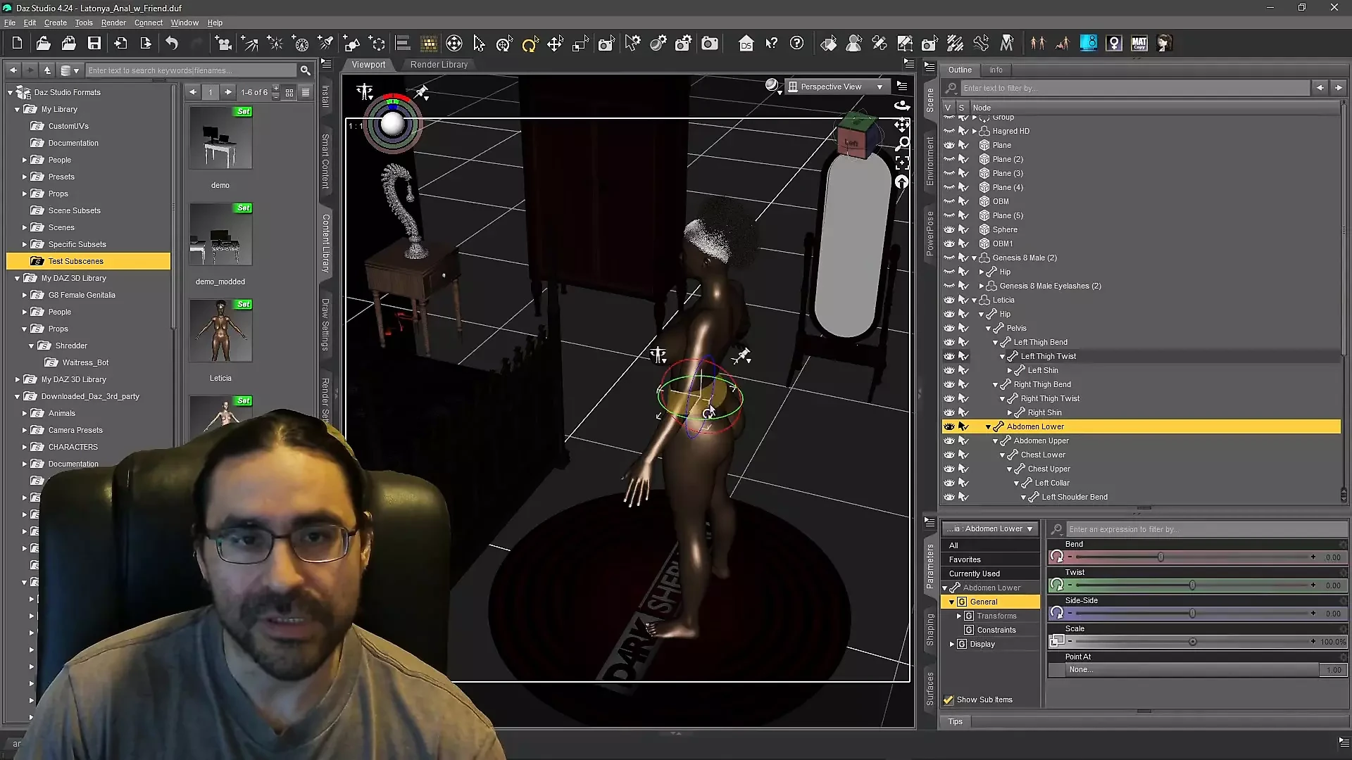 Building the Leticia Scene Body Posing Part 1