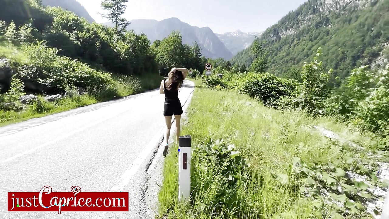POV Blowjob - Your big white cock fills my tiny mouth while we're out hiking in the wilderness