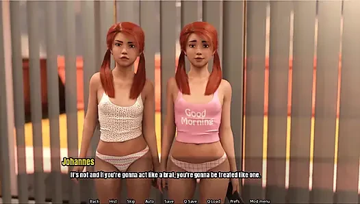 Grandma's house: I gave the 18 years twinnies a cum facial