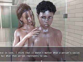 ローラ、最後の秘密:シャワーの下で異人種間のレズビアンep.12