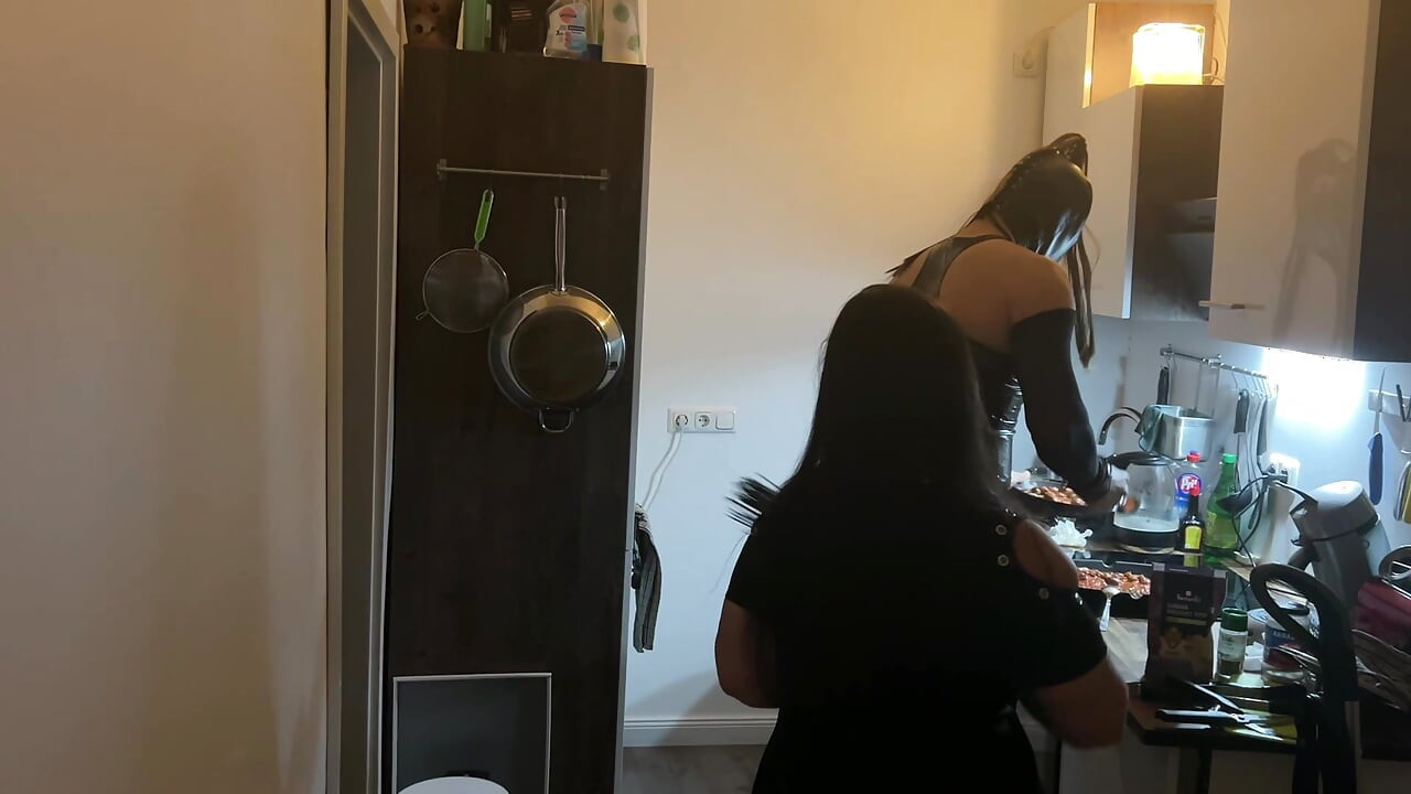 Kinky Kitchen Encounter: Fetish Babe Dominates Her Friend