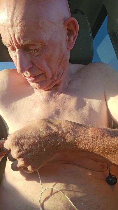 Key moment from "nipple torture with spiked clamps and tens unit"