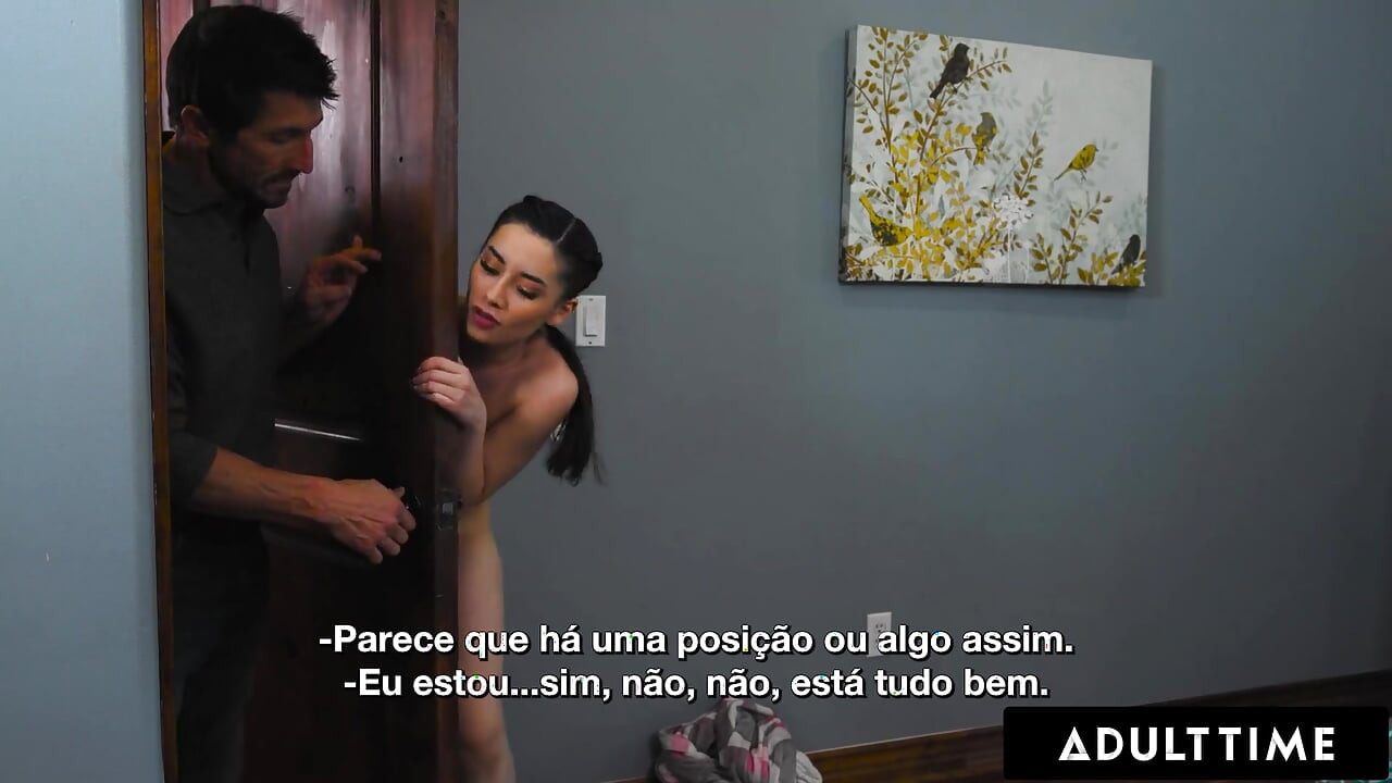 ADULT TIME - Stepdad SPANKS & FUCKS STEPDAUGHTER Aria Lee For Masturbating! PORTUGUESE SUBTITLES