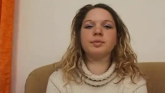 Amatör sarışın ilk oyuncu seçmelerinde mastürbasyon yapıyor