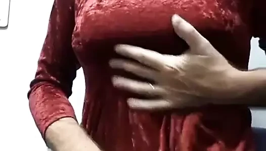 Kadife elbise içinde