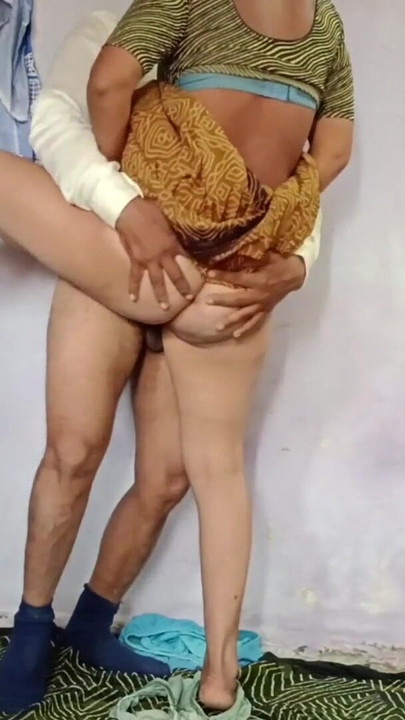 Desperate for a cock, the friend&#039;s wife is standing up and fucking her pussy with my cock | Clip 1