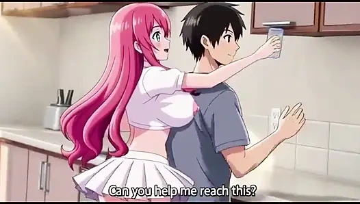 Сводный брат неустанно прижал массивные сиськи сводной сестры